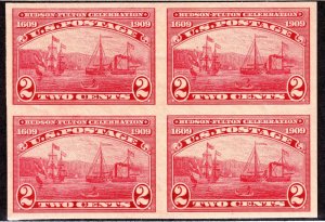 US 373 2c Hudson-Fulton Mint Block of 4 XF OG NH SCV $180 (001)