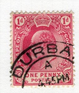 SOUTH AFRICA; Early 1900s CAPE GOOD HOPE Ed VII used NATAL fair Postmark, 1d