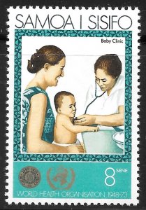 Samoa Scott 388 MNH 8s WHO 25th Anniversary issue of 1973, Baby Clinic
