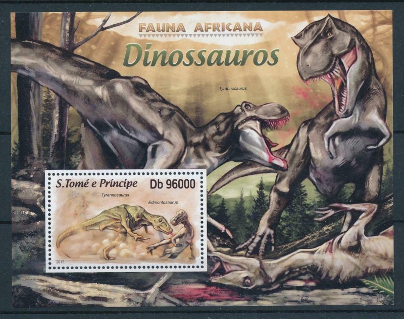 [106187] Sao Tomé & Principe 2013 Prehistoric animals dinosaurs Sheet MNH