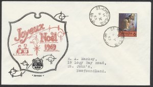 1969 #503 6c Christmas FDC Artopages Cachet St John's GPO NFLD
