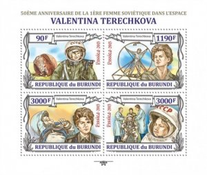 BURUNDI 2013 SHEET bur13218a SPACE TERESHKOVA COSMONAUTS