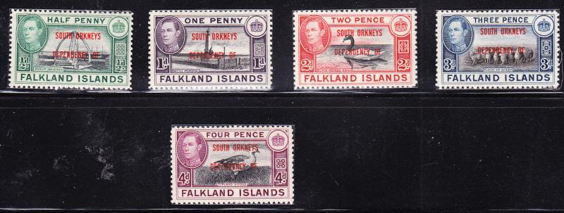 Falkland Islands South Orkneys Dependencies 5 Stamps  VF/NH