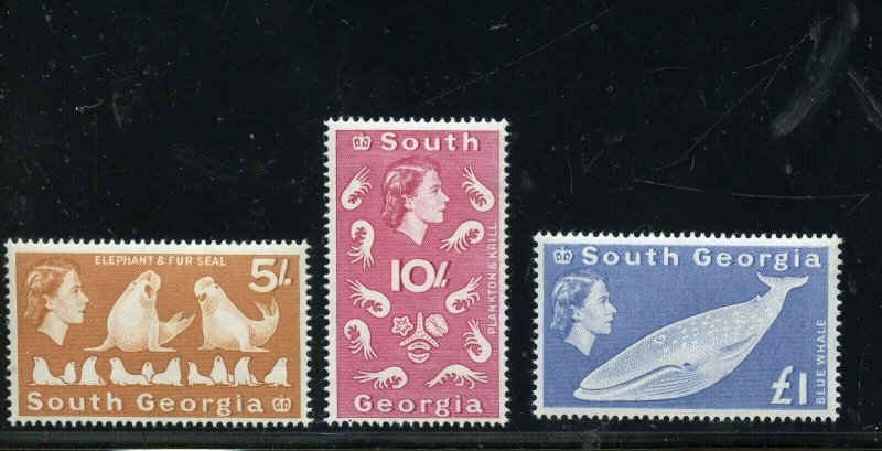 SOUTH GEORGIA  DEFINITIVES  SCOTT #1/15 MINT NEVER HINGED 