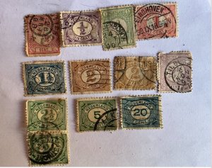 Nederlands stamps x 14, C.1900