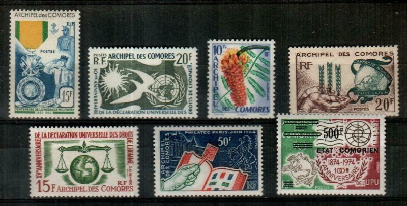 Comoro Islands - Scott between 39 and 155 Mint hinged sets (CV $113.20) [TG1635]