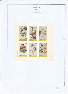 STAFFA - 1982 - Flowers - Sheet - Mint Light Hinged - Private Issue