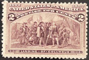 Scott #231 1893 2¢ Columbian Landing of Columbus MNH OG