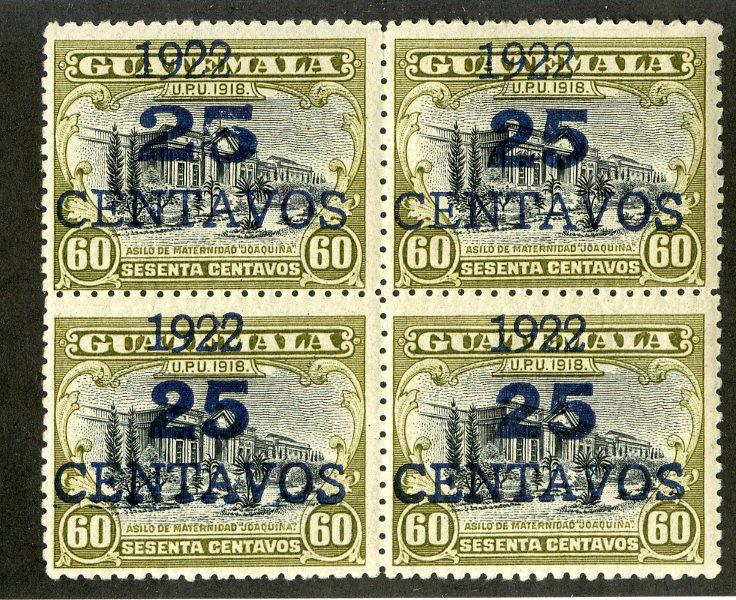 GUATEMALA 196, 196a (3) MH BLOCK/4 SCV $4.75 BIN $2.50 ARCHITECTURE