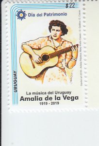 2019 Uruguay Amalia de la Vega - Musician (Scott 2686) MNH