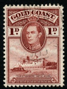GOLD COAST SG121a 1939 1d RED-BROWN p12x11½ FINE USED