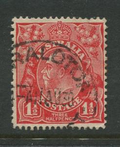 Australia-Scott 68 -KGV Definitive Issue-1926-Wmk 203 -Used -Single 1.1/2d stamp