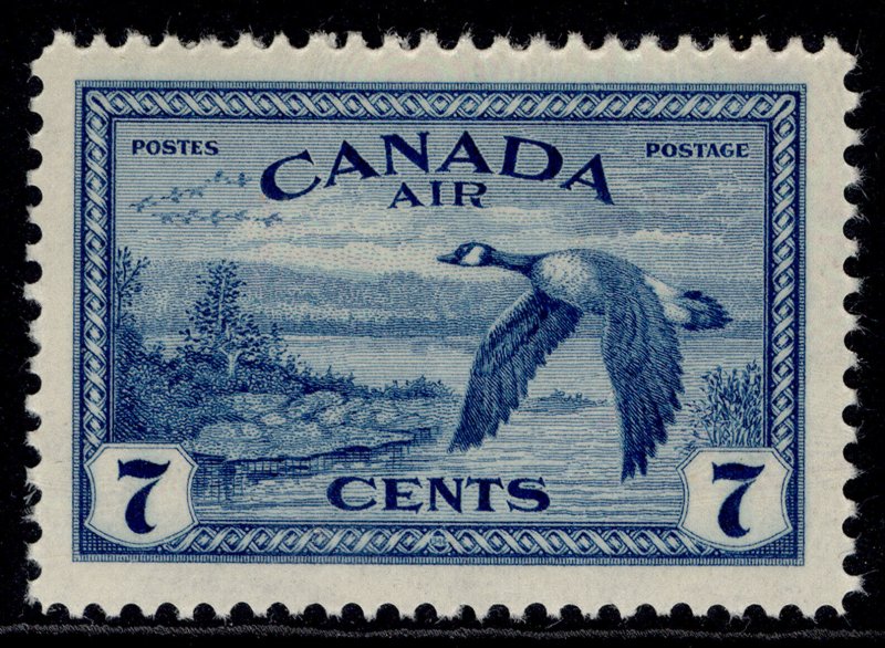 CANADA GVI SG407, 7c blue, NH MINT.