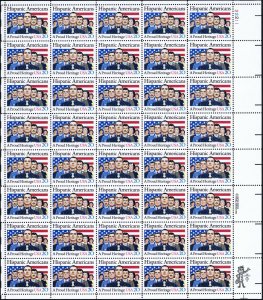 Hispanic-Americans of Forty 20 Cent Postage Stamps Scott 2103