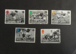 GB 1996. European football. Set of 5 used stamps .