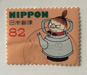 Japan 2015 Scott 3823g used - 82y,  Moomin Characters, Little My in a Teapot