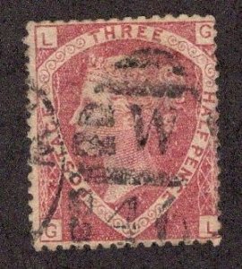 Great Britain #32 Plate #3 F/U ~jm-2429