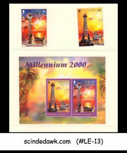 SOLOMON ISLANDS - 2000 Millenium / LIGHTHOUSE set of 2-STAMPS & 1-MIN/SHT MNH