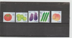 Japan  Scott#  3693a-3693e  Used  (2014 Fruits & Vegetables)