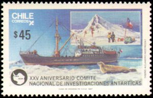 Chile #765B, Complete Set, 1987, Polar, Never Hinged