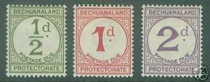 BECHUANALAND 1932 POSTAGE DUES sgD4-6 MINT