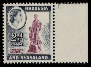 RHODESIA & NYASALAND QEII SG21, 2½d purple & grey-blue, LH MINT.