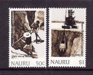 Nauru-Sc#368-9- id9- unused NH set-Phosphate Corp.-1990-