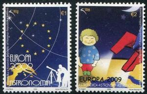 HERRICKSTAMP KOSOVO Sc.# 121-22 Europa 2009 Astronomy