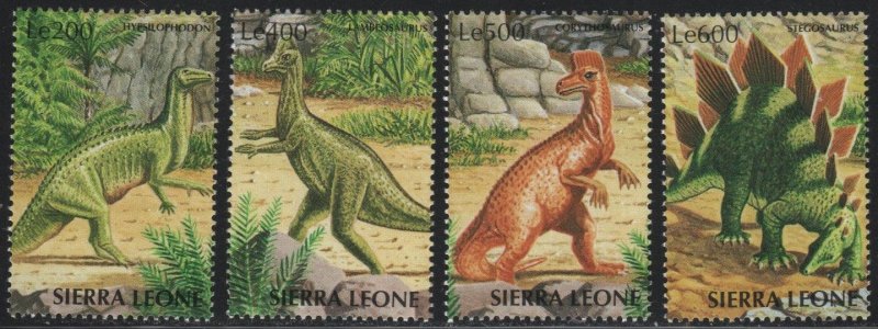 Sierra Leone #2108-12 ~Short Set 4/5 ~ Dinosaurs ~ Mint, NH  (1998)