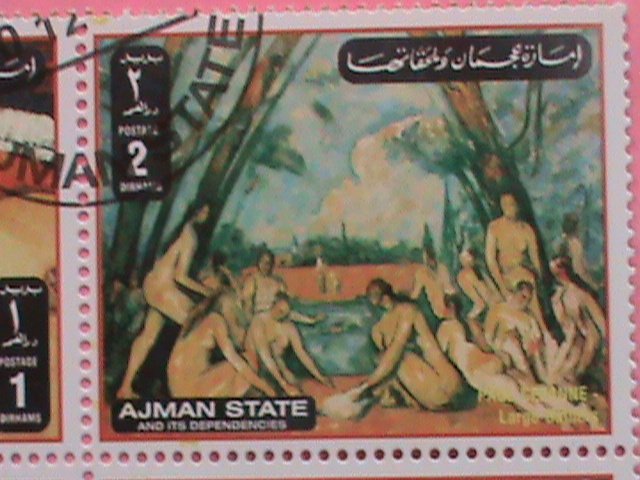 AJMAN STATE STAMP- WORLD FAMOUS NUDE ART CTO -MNH STAMP SHEET -RARE VERY RARE