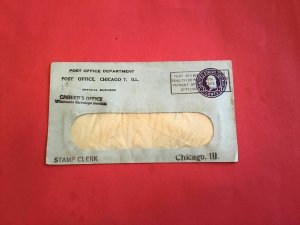 U.S Post Office Chicago 7  ILL Cashiers Office  stamp cover R36109