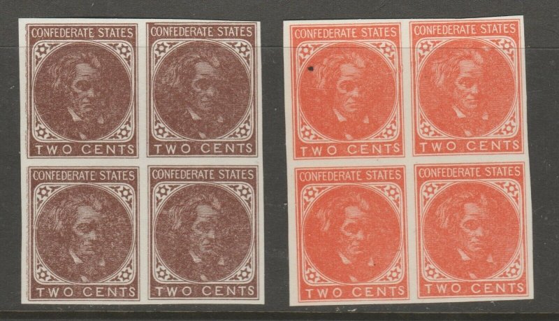 USA Confederate Reprints revenue Cinderella stamp 6-2