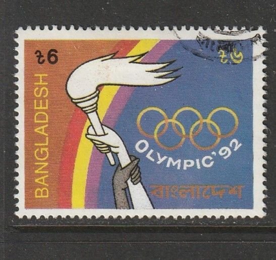 1992 Bangladesh - Sc 414b - used VF - 1 single - Olympic torch