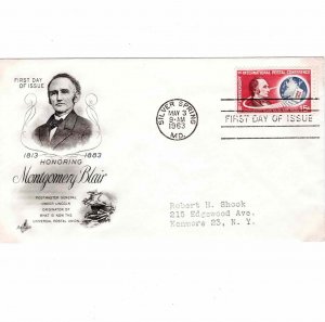 USA 1963 Sc C66 FDC Airmail First Day Cover Artcraft Cachet Montgomery Blair