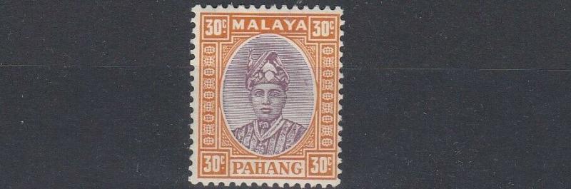 PAHANG  1935 - 41    S G 41    30C  PURPLE &  ORANGE      MH    