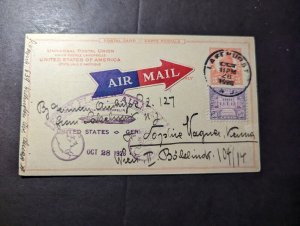 1928 USA LZ 127 Graf Zeppelin Cover FFC Lakehurst NJ to Vienna Austria