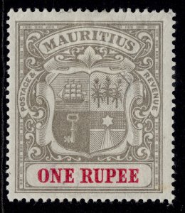 MAURITIUS EDVII SG153, 1r grey-black & carmine, M MINT. Cat £70.