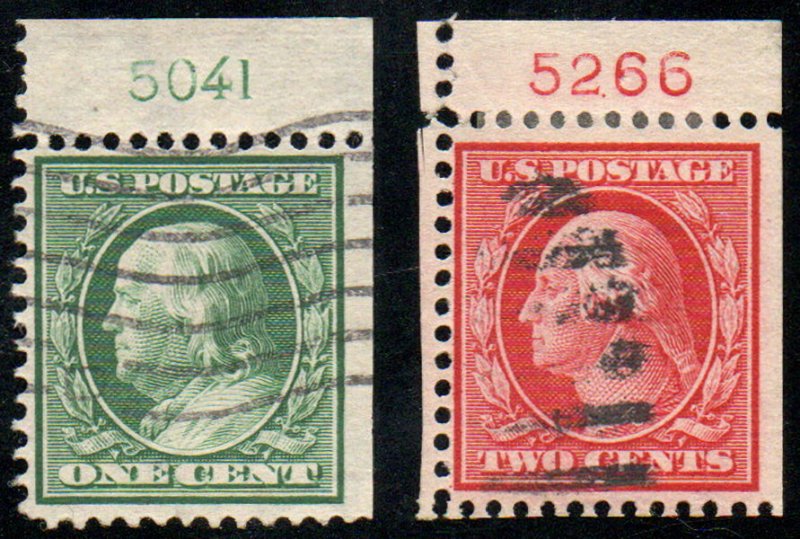 331a - 332a VF, Plate number singles w/ top, ..MORE.. v1630 | United ...