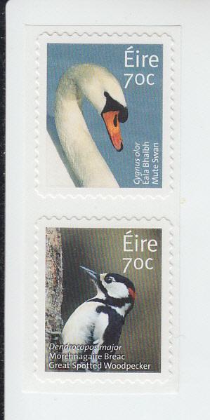 2015 Ireland Woodpecker & Swan SA Coil Pr (Scott 2076-7) MNH