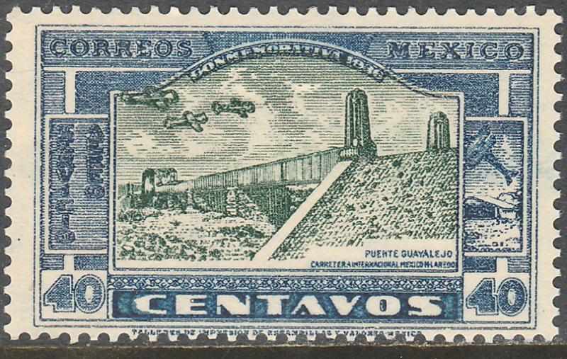 MEXICO C79, 40c HIGHWAY INAUGURATION, MINT NEVER HINGED