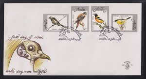 Aruba    #162-165  FDC  1998  birds  E76