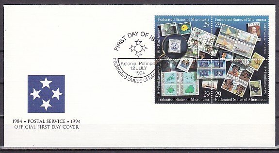 Micronesia, Scott cat. 198 A-D. Postal Service issue. First day cover. ^
