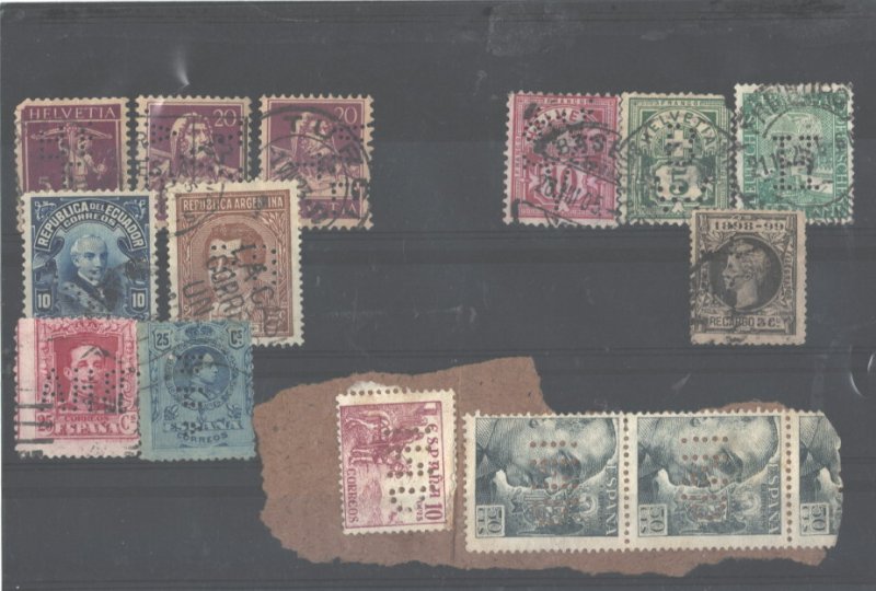 WORLDWIDE PERFINS OF BACK OF THE BOOK STAMPS(ANY OF THEM =$4.00)