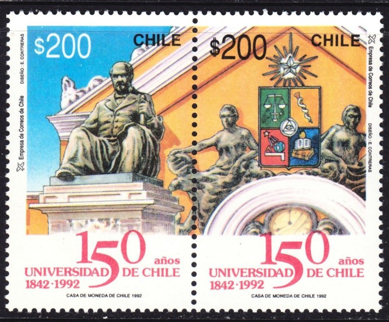 Chile Scott 1034 VF mint OG NH pair.  FREE...