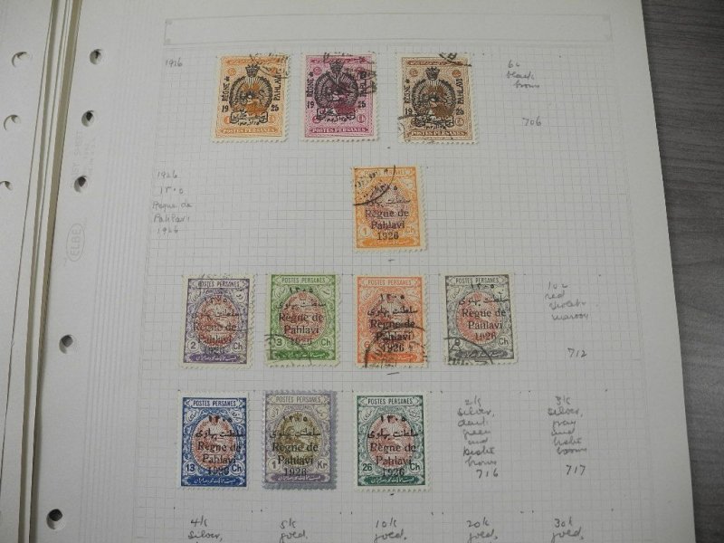 PERSIA, Excellent Stamp Collection hinged on pages