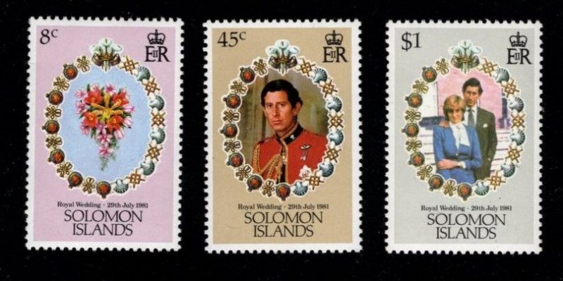 Solomon Islands - #450 - 452 Royal Wedding set/3 - MNH