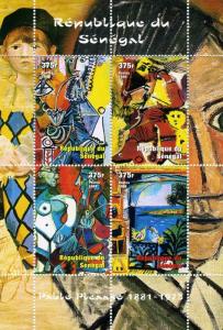 Senegal 1999 PABLO PICASSO Paintings Sheet Perforated Mint (NH)