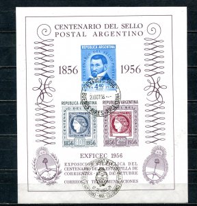 Argentina 1956 Souvenir Sheet Imperf  Used/CTO Centennial issue 7885