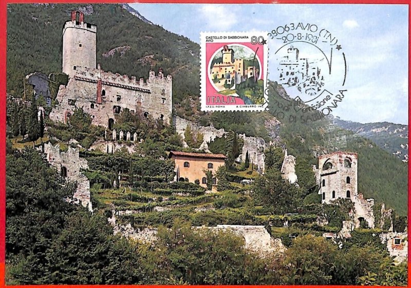 aa3301 - ITALY - POSTAL HISTORY - Maximum Card 1981 ARCHITECTURE Castle CASTELLI