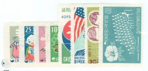 Korea #298/307 Unused Single (Complete Set)